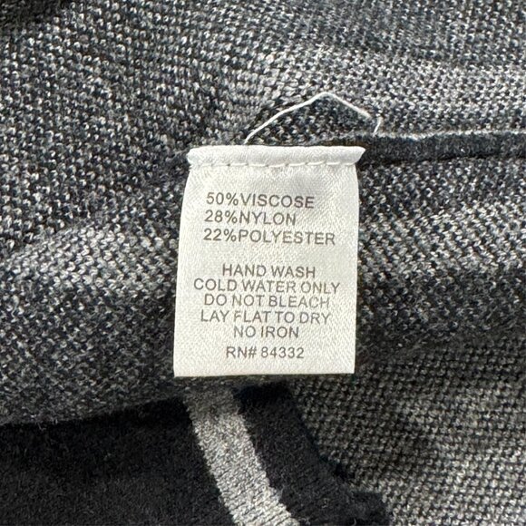 2 Sisters Sweater Womens S/M Dolman Split Hem Crew Neck Long Sleeve Black Gray - Picture 8 of 12